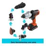 Kit Furadeira e Parafusadeira 20v 6 em 1 Matrix Black Decker 110v/220v - 5