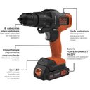 Ver imagem 4 de Kit Furadeira e Parafusadeira 20v 6 em 1 Matrix Black Decker 110v/220v