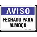 Ver imagem 1 de PLACA AVISO FECHADO PARA ALMOÇO