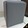 Puff Banqueta Quadrado Cubo em Corino Corano®:cinza Asfalto - 4