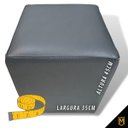 Ver imagem 2 de Puff Banqueta Quadrado Cubo em Corino Corano®:cinza Asfalto