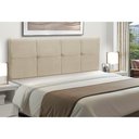 Ver imagem 1 de Cabeceira Estofados Casal Queen Quarto 1,64cm Poliana Suede Bege Madelina Decor