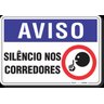 Placa Aviso Silêncio Nos Corredores - 1