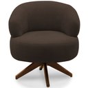 Ver imagem 3 de Poltrona Decorativa Giratória Sala de Estar Living Seven F04 Veludo Marrom - Lyam Decor