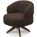 Ver imagem 1 de Poltrona Decorativa Giratória Sala de Estar Living Seven F04 Veludo Marrom - Lyam Decor