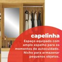 Ver imagem 6 de Guarda Roupa Casal com Espelho e Capelinha 4 Portas 3 Gavetas Pérsia Cinamomo/Off-White