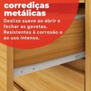 Ver imagem 7 de Guarda Roupa Casal com Espelho e Capelinha 4 Portas 3 Gavetas Pérsia Cinamomo/Off-White