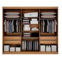 Ver imagem 2 de Guarda Roupa Canadá 6 Pts 100% Mdf Cinamomo - Leifer