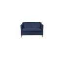 Ver imagem 3 de Kit Namoradeira e 2 Poltronas Titânio Suede Azul Marinho