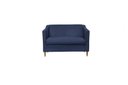 Ver imagem 3 de Kit Namoradeira e 2 Poltronas Titânio Suede Azul Marinho