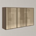 Ver imagem 2 de Armario Aereo 3 Portas Vidro Mdf 120 Cm Kali 1219763 Carvalho Toq Nicioli