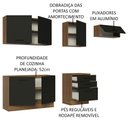 Ver imagem 5 de Armário de Cozinha Completa 260cm Rustic Preto Agata Madesa 02