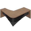 Ver imagem 7 de Mesa para Escritório em L Direito 200x180cm Atria Executiva A02 Nogal Preto - Lyam Decor