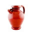 Ver imagem 1 de Jarra Decorativa Cerâmica Rústica Vermelho Terra Craquelê Estonada 29cm Columbus Gold