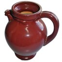 Ver imagem 5 de Jarra Decorativa Cerâmica Rústica Vermelho Terra Craquelê Estonada 29cm Columbus Gold