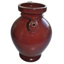 Ver imagem 4 de Jarra Decorativa Cerâmica Rústica Vermelho Terra Craquelê Estonada 29cm Columbus Gold