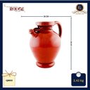 Ver imagem 3 de Jarra Decorativa Cerâmica Rústica Vermelho Terra Craquelê Estonada 29cm Columbus Gold