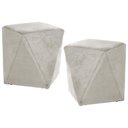 Ver imagem 1 de Kit 2 Puffs Decorativos Ametista B-309 Veludo Bege Claro