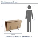 Ver imagem 3 de Bar Aparador Vértice - Cor: Natural - Metal: Titanium