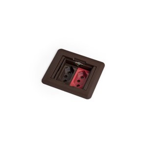 Caixa De Tomada para Embutir 2 Tomadas (Vermelha+Preta) Flex - Marrom