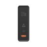 Carregador Parede Triplo Multiportas Entradas 2x USB-C + 1x USB 120w GaN Turbo Portátil Base - Preto - 5