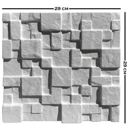 Forma 3D Gesso e Cimento ABS 1mm - Mosaico 29x29 cm - 7
