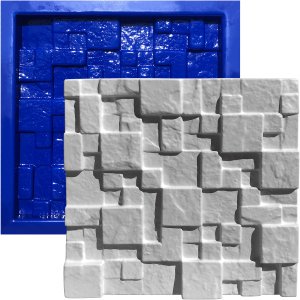 Forma 3D Gesso e Cimento ABS 1mm - Mosaico 29x29 cm