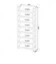 Ver imagem 2 de Estante Sapateira Az1006 Branco/nogal Tecnomobili