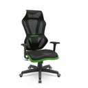 Ver imagem 1 de Cadeira Gamer Plaxmetal Vizon Dz Base Standard Relax System Tela Preta Detalhes Verde