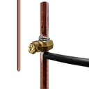 Ver imagem 1 de 10un Haste de Cobre P/ Aterramento 3/8 2,00m C/ Conector Fio
