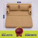 Ver imagem 3 de Sofá Cama Nami 1,50m Xpand Tech Tecido Bouclê Caramelo Cama Inbox