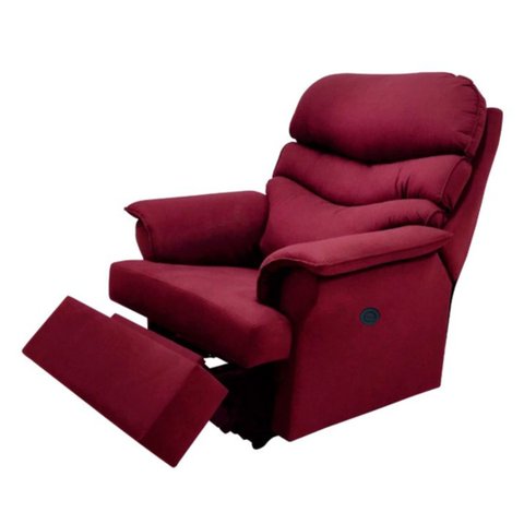 Poltrona Reclinável Manual Suede Vermelho