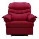 Ver imagem 2 de Poltrona Reclinável Manual Suede Vermelho