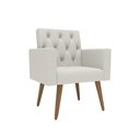 Ver imagem 3 de Poltrona Decorativa Capitone Reforçada Confortável para Sala Branco