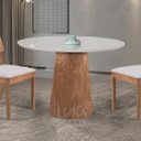 Ver imagem 2 de Mesa de Jantar Redonda Cone 90cm Vidro Off White