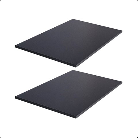 Kit 2 Prateleira Preta 50X40 Tampo Tabua Mdf  Organizadora Decoração Cozinha Quarto Banheiro Sala