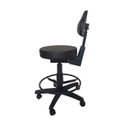 Ver imagem 3 de Cadeira Mocho com Encosto + Aro Apoio Nr 17 - Preto