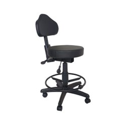 Cadeira Mocho com Encosto + Aro Apoio Nr 17 - Preto - 1