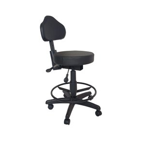 Cadeira Mocho com Encosto + Aro Apoio Nr 17 - Preto