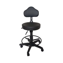 Cadeira Mocho com Encosto + Aro Apoio Nr 17 - Preto - 2