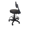 Ver imagem 4 de Cadeira Mocho com Encosto + Aro Apoio Nr 17 - Preto