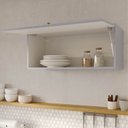 Ver imagem 5 de Armário Aéreo Planejado 1 Porta Basculante 80cm Marselha CabeCasa MadeiraOriginals Azul/Sereno
