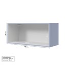 Ver imagem 3 de Armário Aéreo Planejado 1 Porta Basculante 80cm Marselha CabeCasa MadeiraOriginals Azul/Sereno