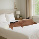 Ver imagem 4 de Travesseiro Xuxão de Corpo Burro 1,10m Marron para Abraçar e Dormir Companheiro