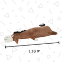 Ver imagem 2 de Travesseiro Xuxão de Corpo Burro 1,10m Marron para Abraçar e Dormir Companheiro