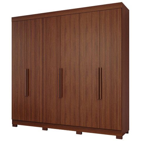 Guarda-roupa Casal Maite 6 Portas 6 Gavetas com Pés Mdf Pm Home