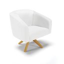 Ver imagem 6 de Kit 1 Namoradeira E 2 Poltronas Base Madeira Branco