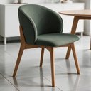 Ver imagem 3 de Kit 06 Cadeiras de Jantar e Estar Living Estofada Mia L02 Linho Verde Musgo - Lyam Decor