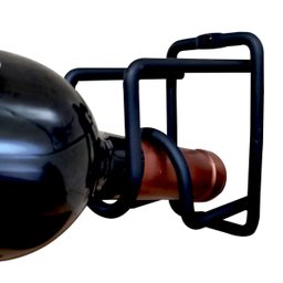 Kit 24 Mini Adega de Parede Preta para Vinho Cube para 1 Garrafa de Vidro 6,7x11cm - 4 Kit 24 Mini Adega de Parede Preta para Vinho Cube para 1 Garrafa de Vidro 6,7x11cm - 4