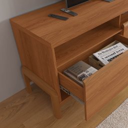 Rack Elegance 1.9 para Tv até 75 Polegadas 1 Porta 2 Gavetas Jequitibá - Lukaliam - 2